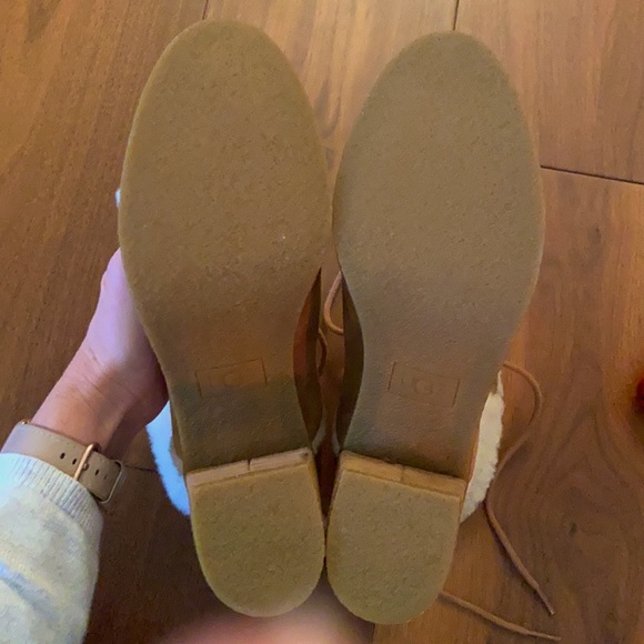 UGG Suede and Shearling Boots with 2 1/2 inch heel. - Picture 4 of 6